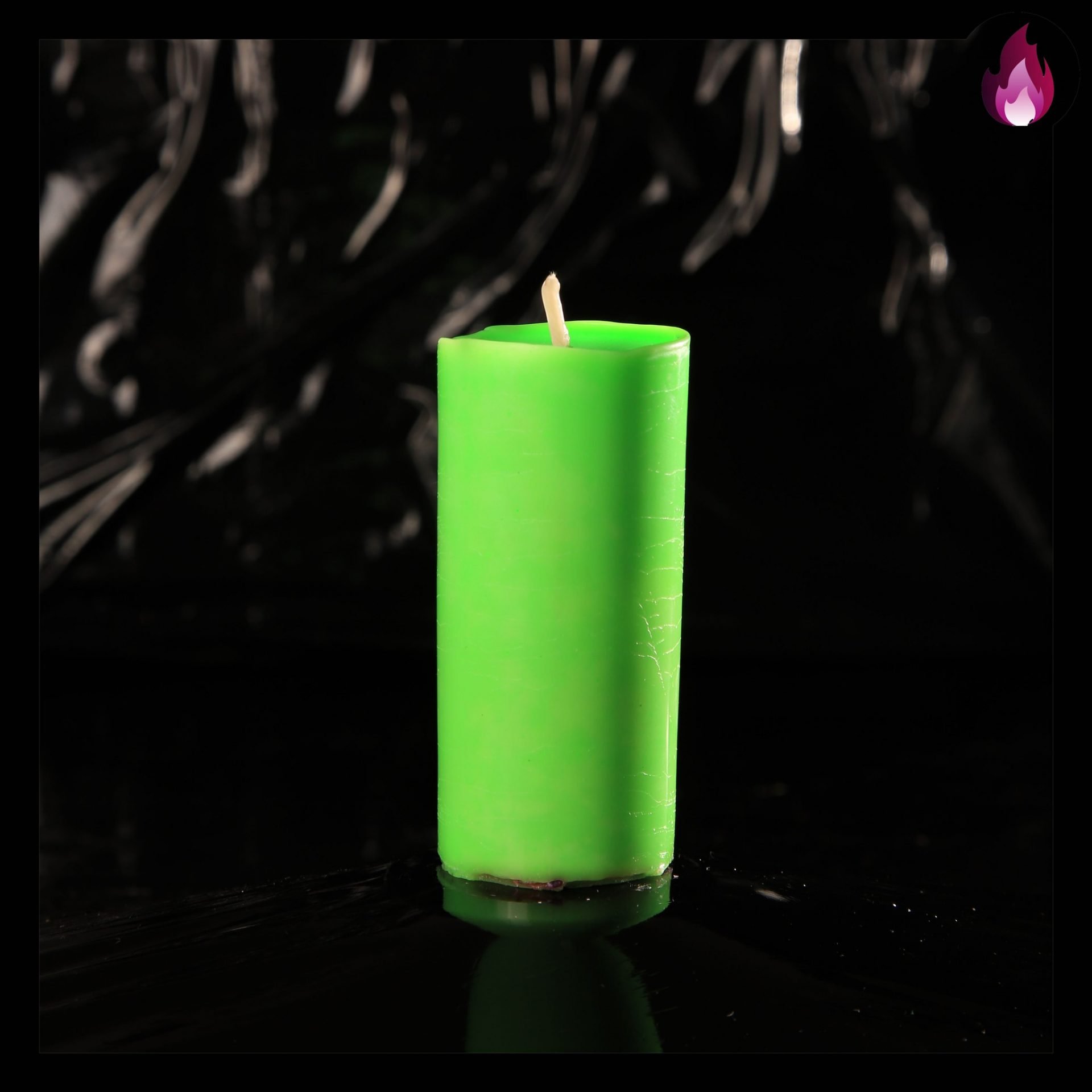 VELA CILINDRICA VERDE WAX PLAY