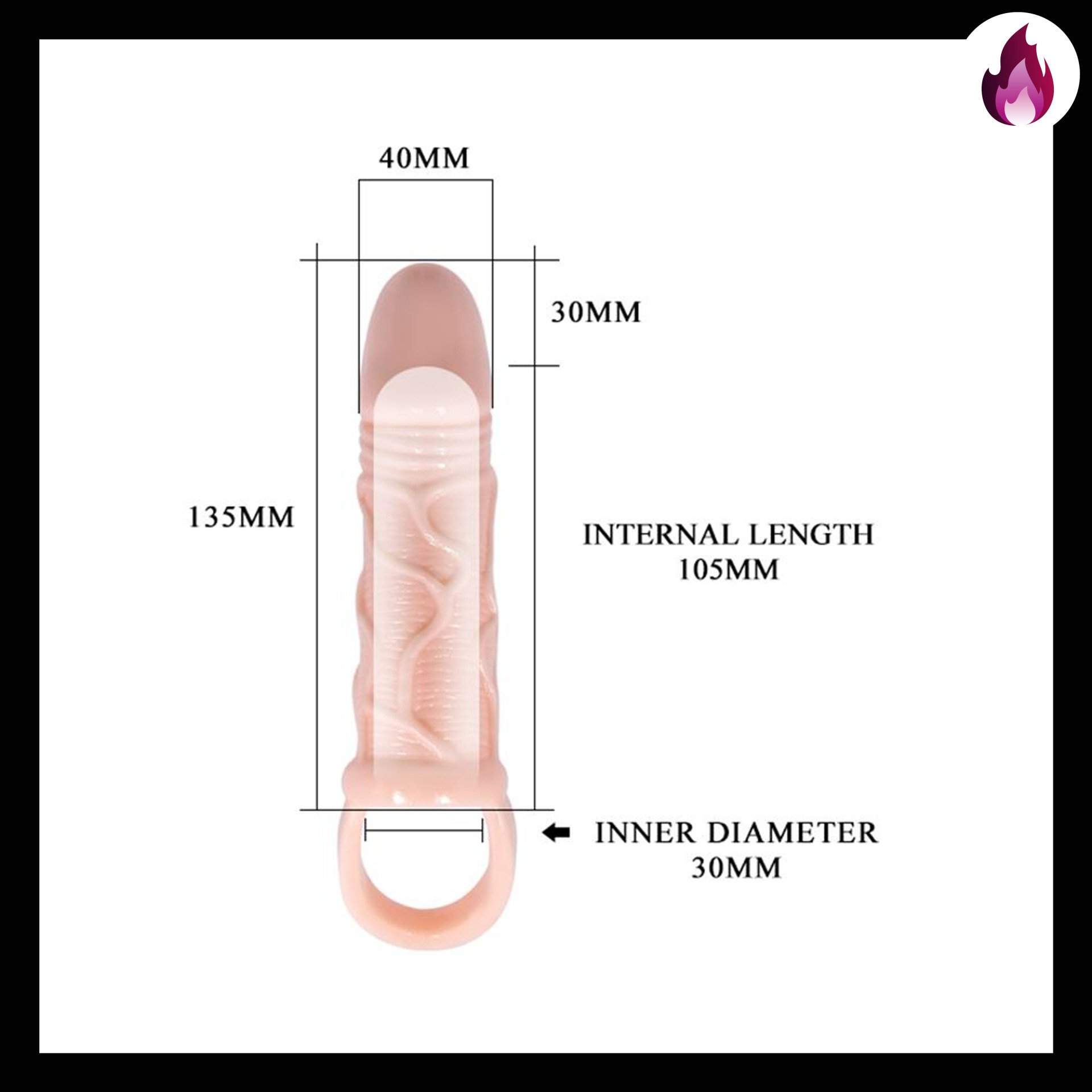 FUNDA PENE CON TIRA ESCROTO PRETTY LOVE1