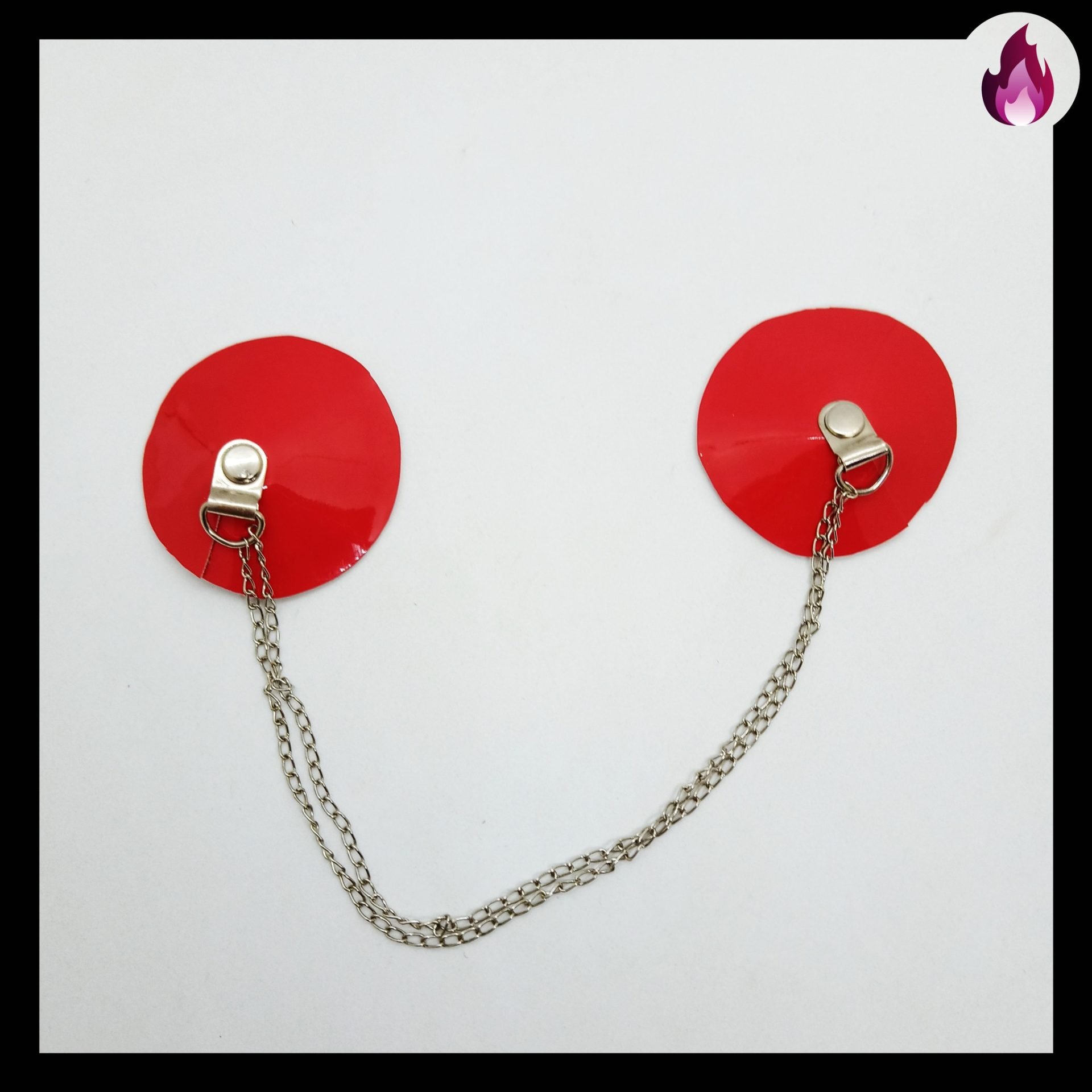 PEZONERAS CON CADENA ROJO CHAROL RUSALKA