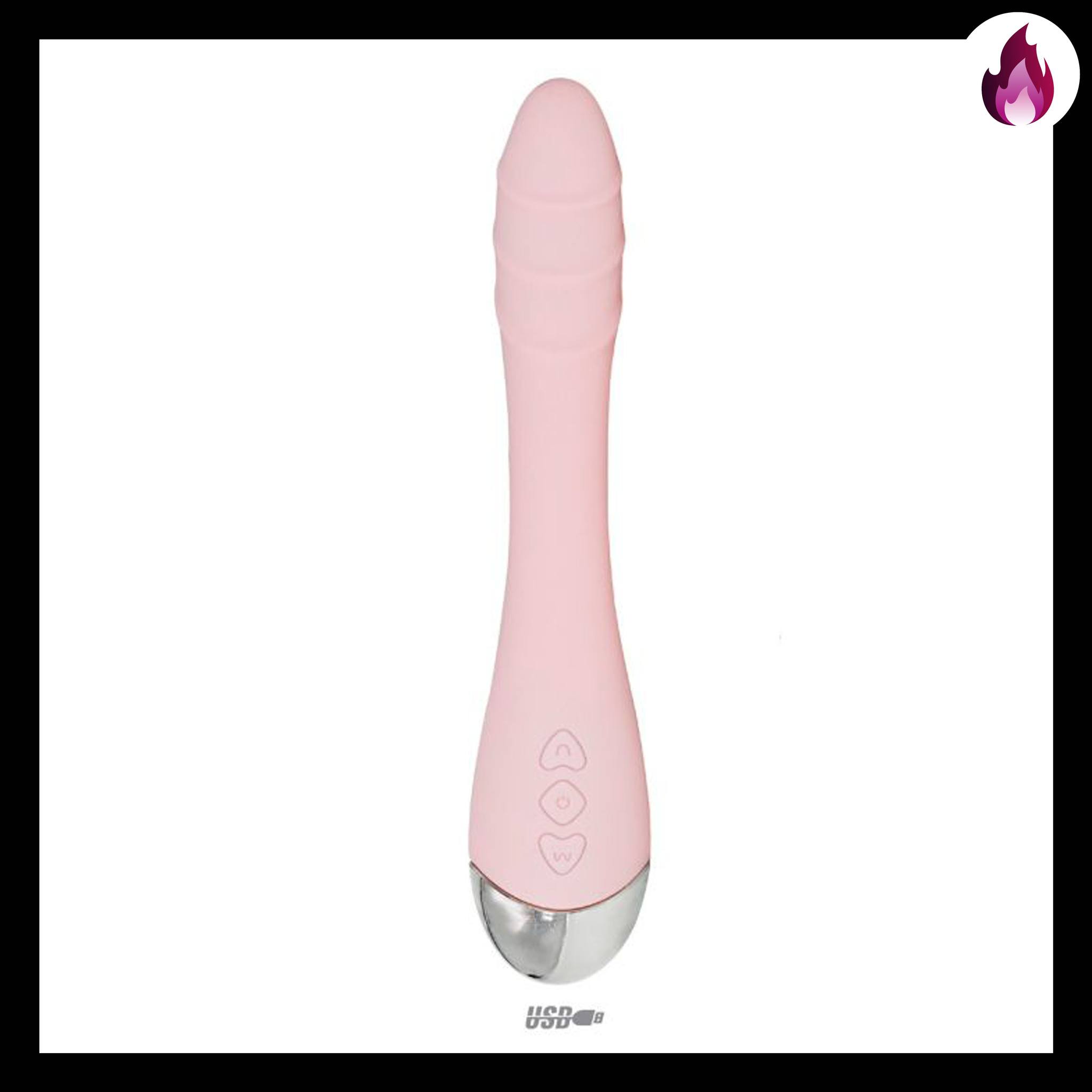 VIBRADOR ROSA CRISTAL USB ST