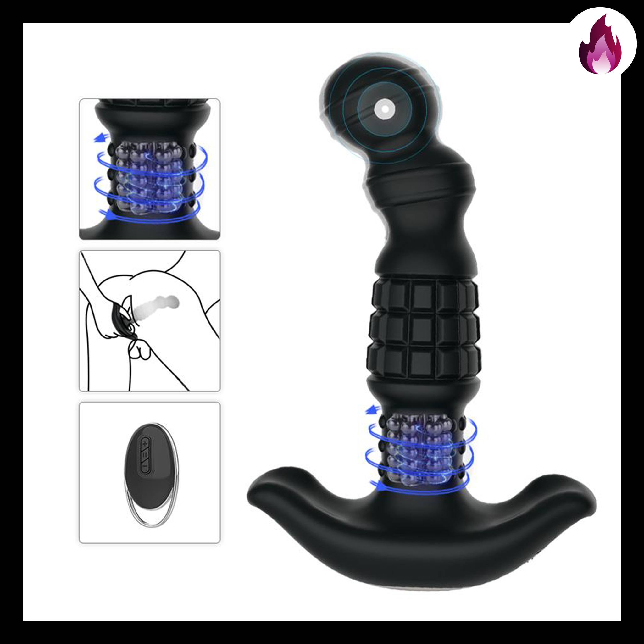 DARK DREAMER ANAL VIBRADOR INFARTA USB ROTADOR2