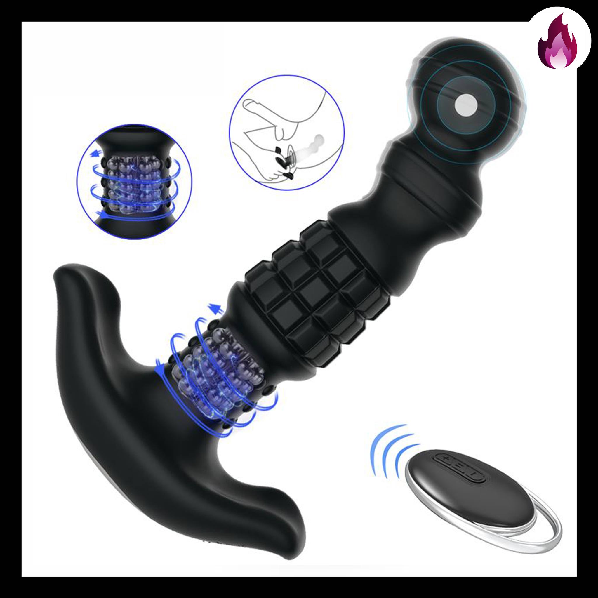 DARK DREAMER ANAL VIBRADOR INFARTA USB ROTADOR5