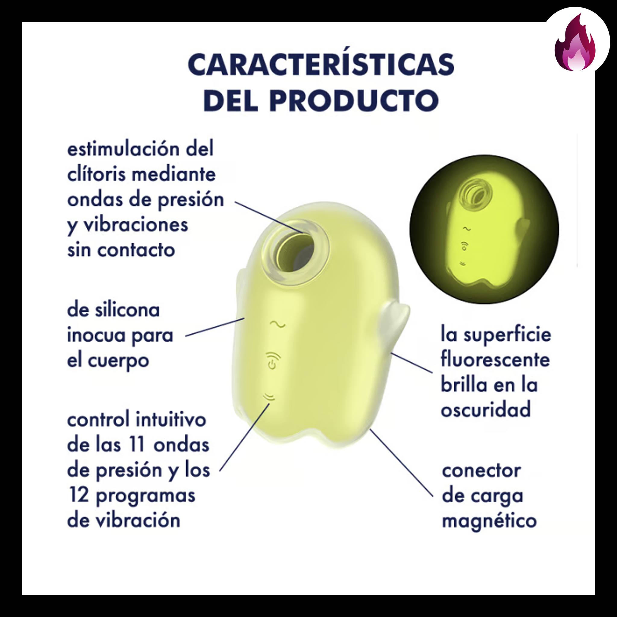 GLOWING GHOST SATISFYER SUCCIONADOR Y VIBRADOR