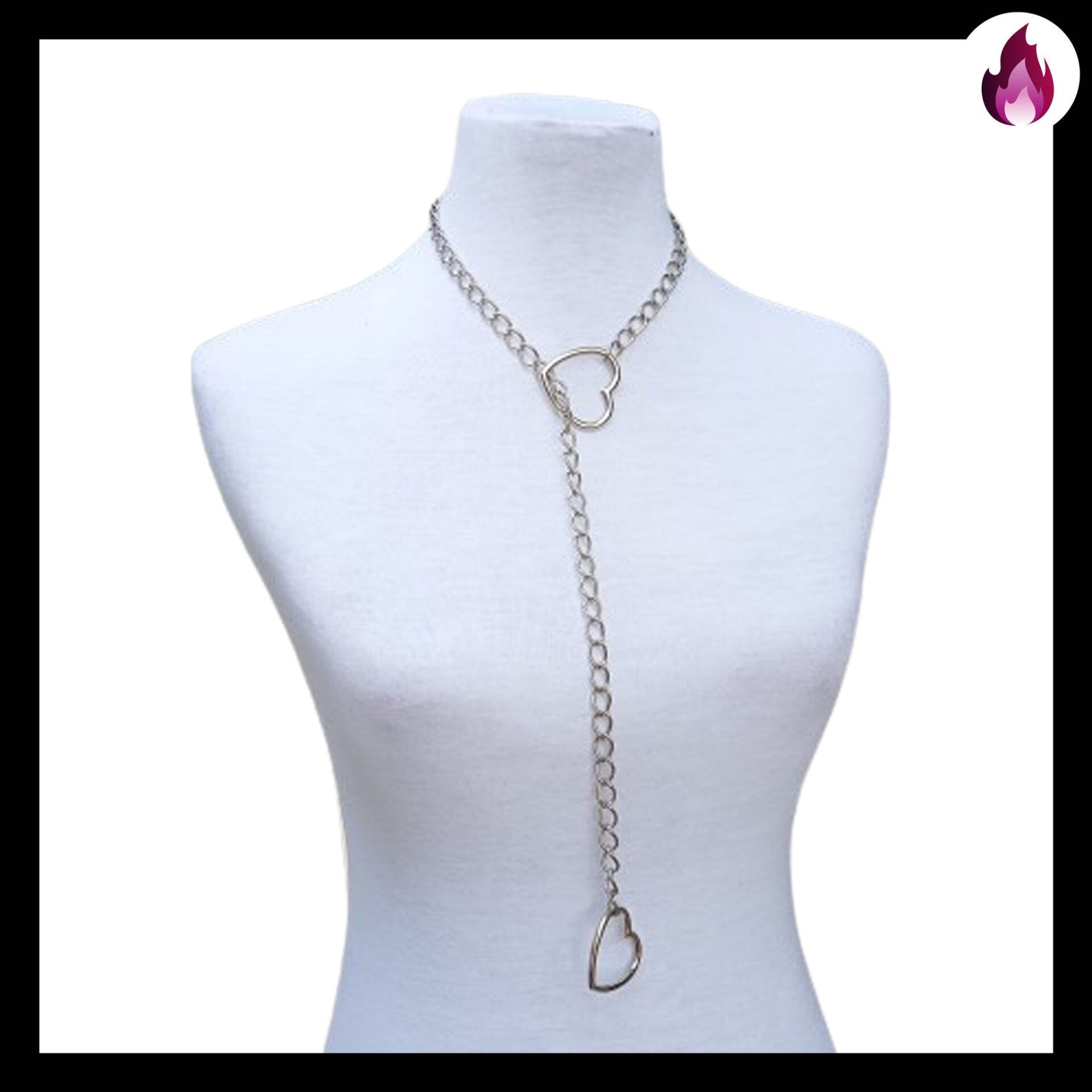 CHOKER DE AHORQUE RSLK CORAZON CADENA LARGA