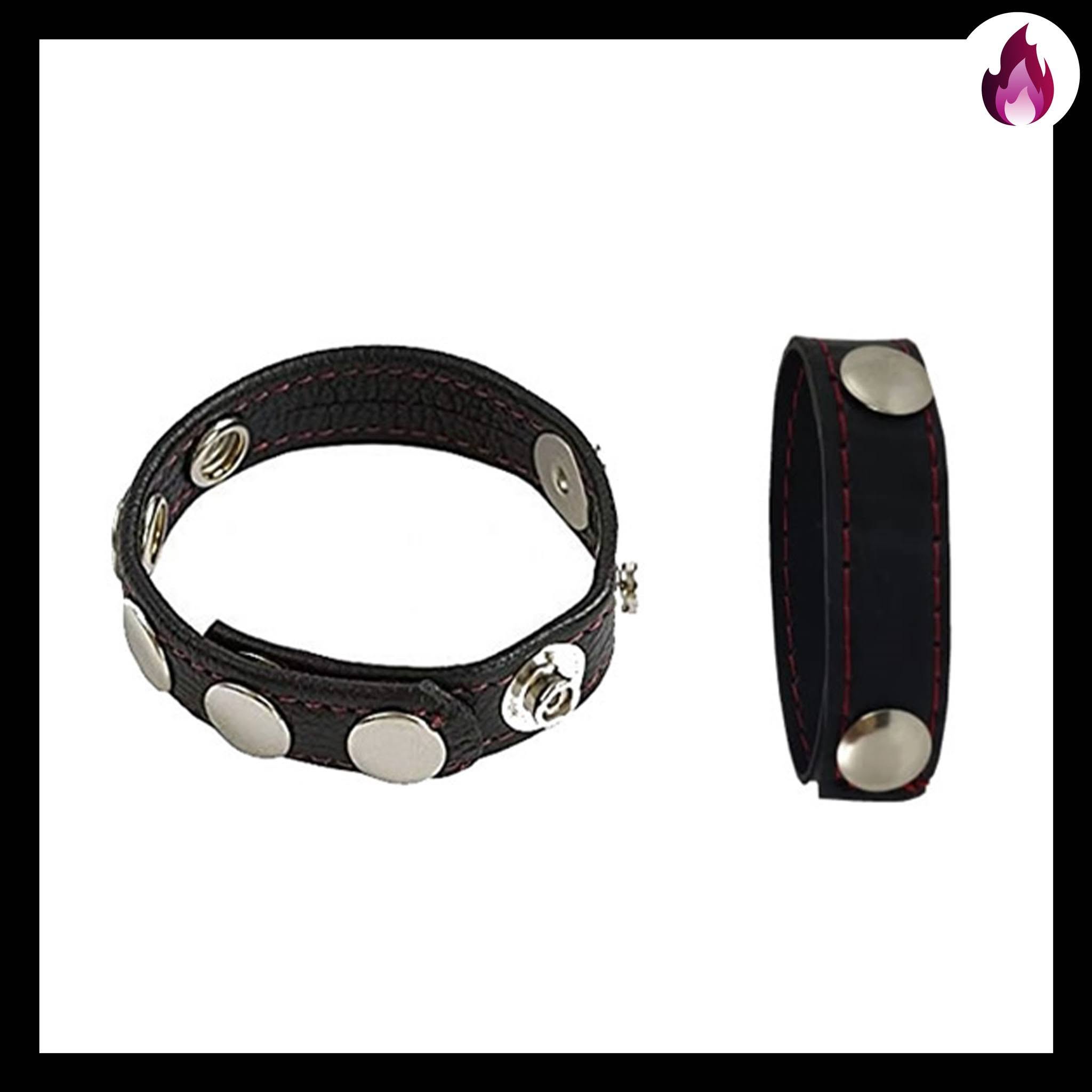 ANC-002 ANILLO PENEANO DE CUERO CON BOTON