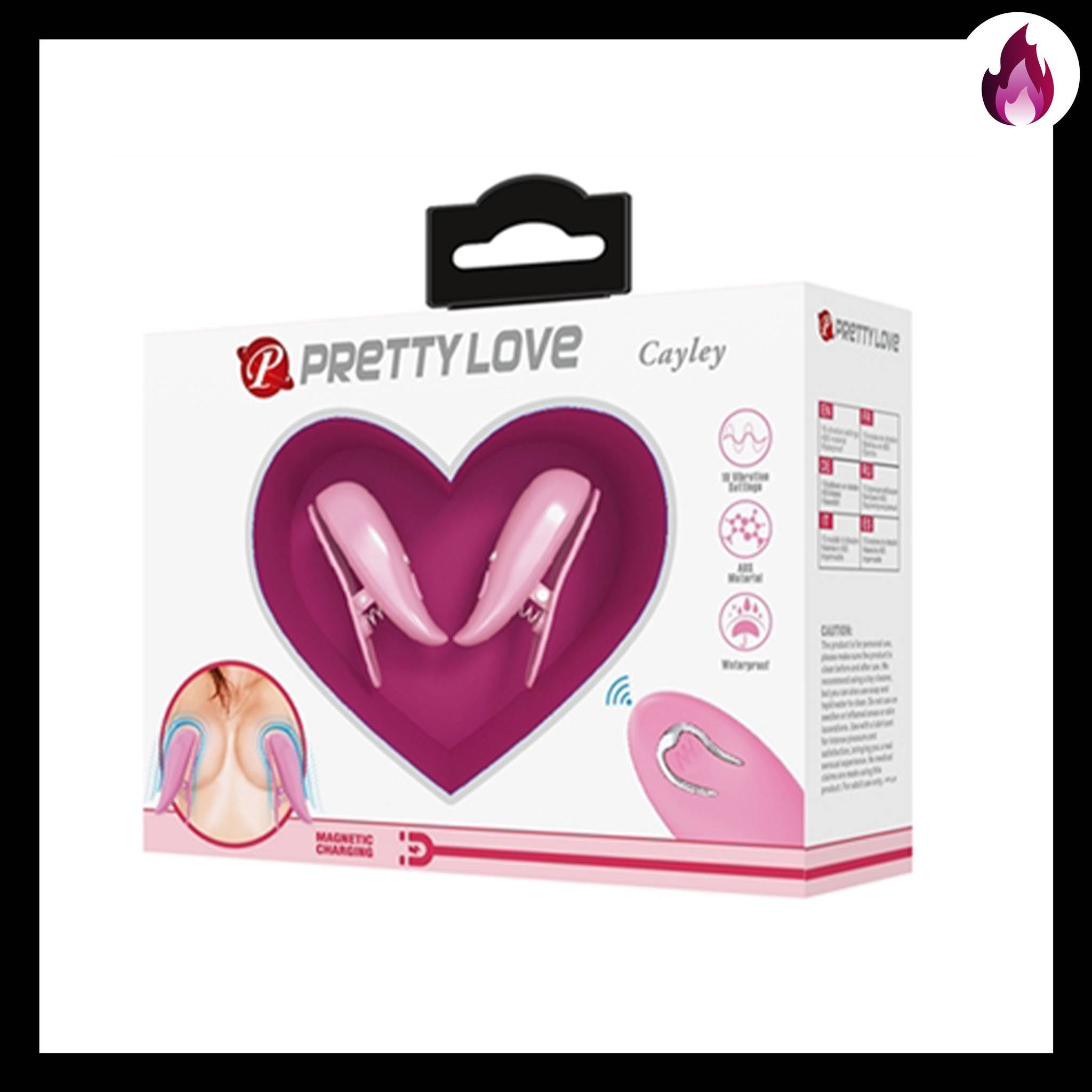 CAYLEY PEZONES VIBRADORES USB CON CONTROL REMOTO PRETTY LOVE