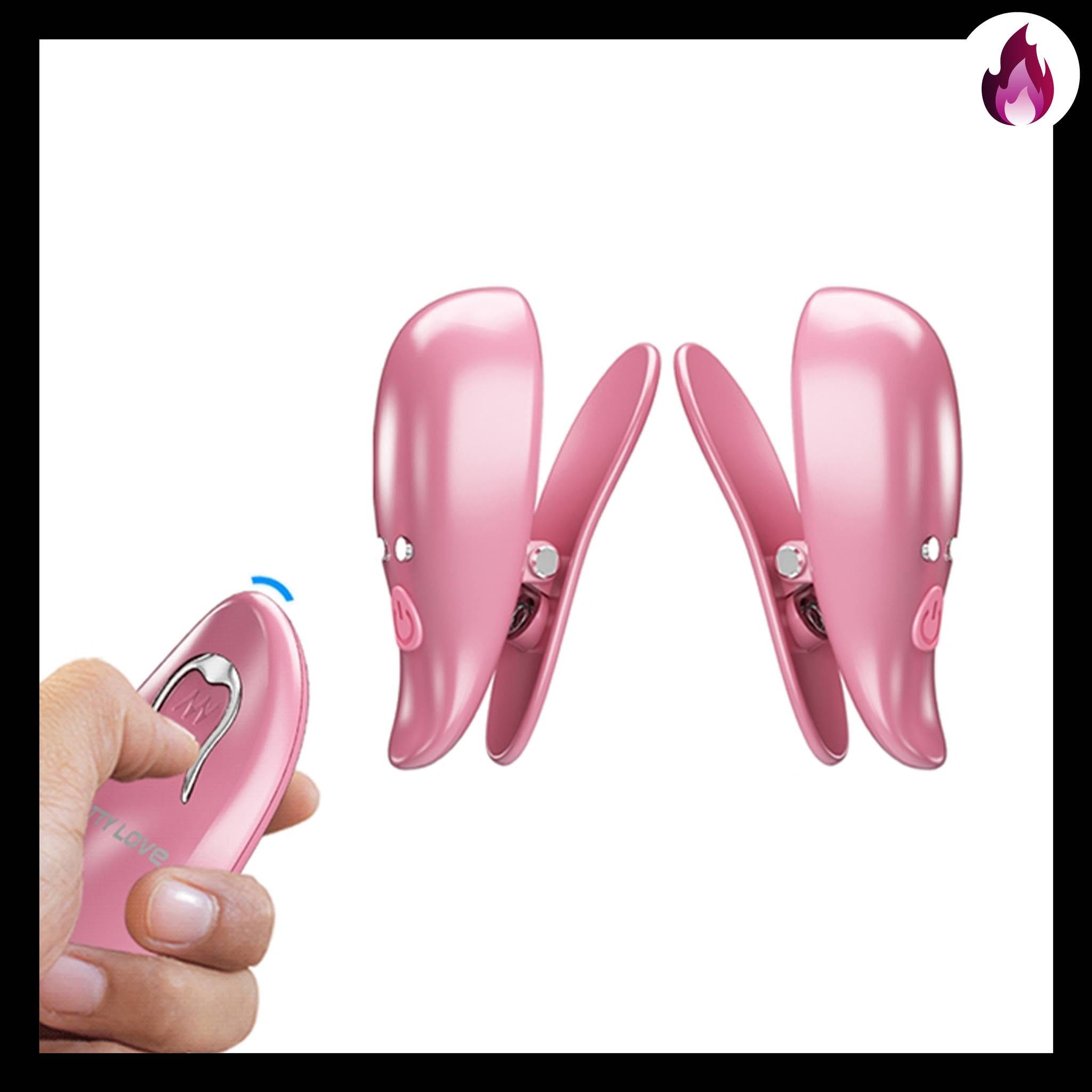 CAYLEY PEZONES VIBRADORES USB CON CONTROL REMOTO PRETTY LOVE1