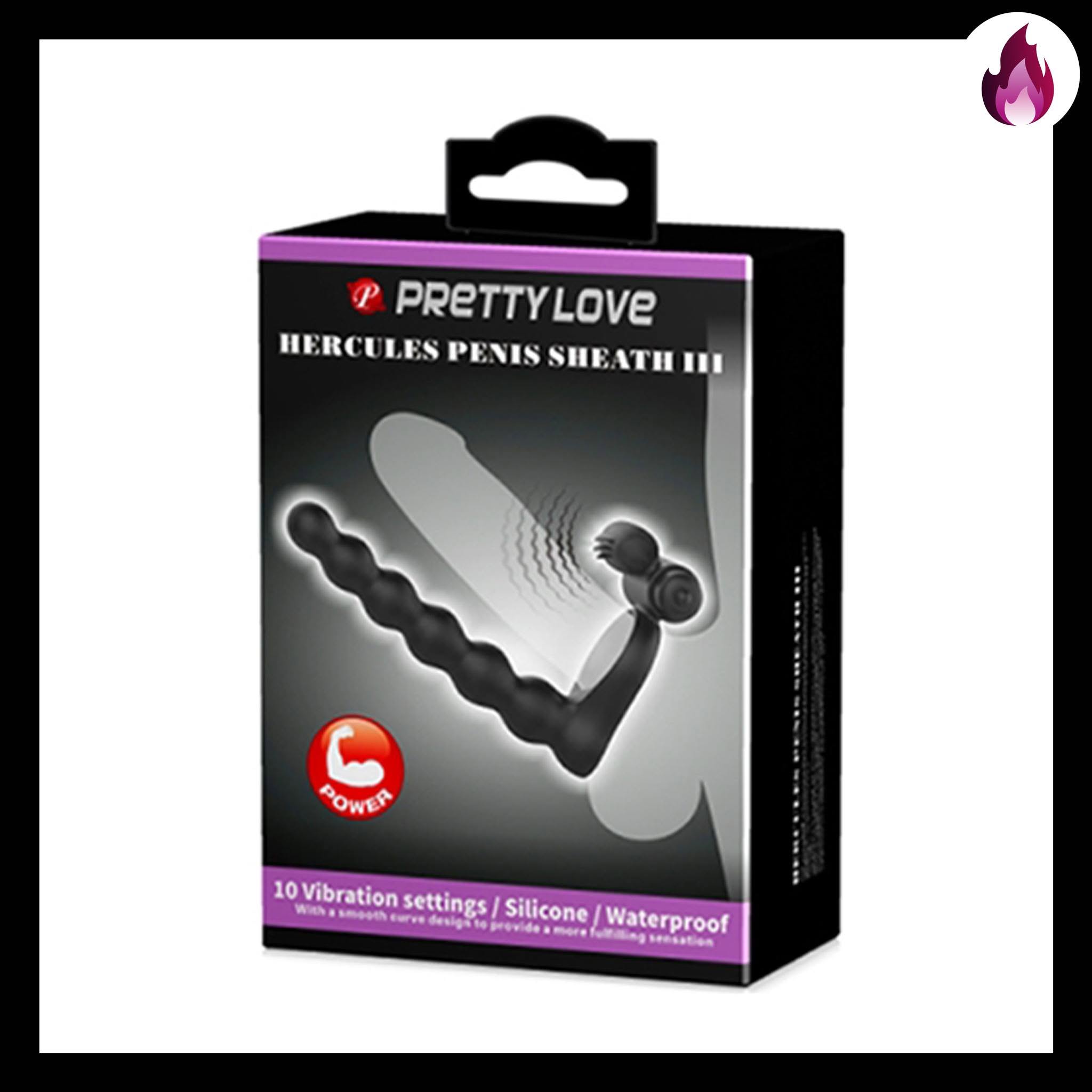HERCULES PENIS SHEAT II ANILLO VIBRADOR CON ESTIMULADOR ANAL PRETTY LOVE