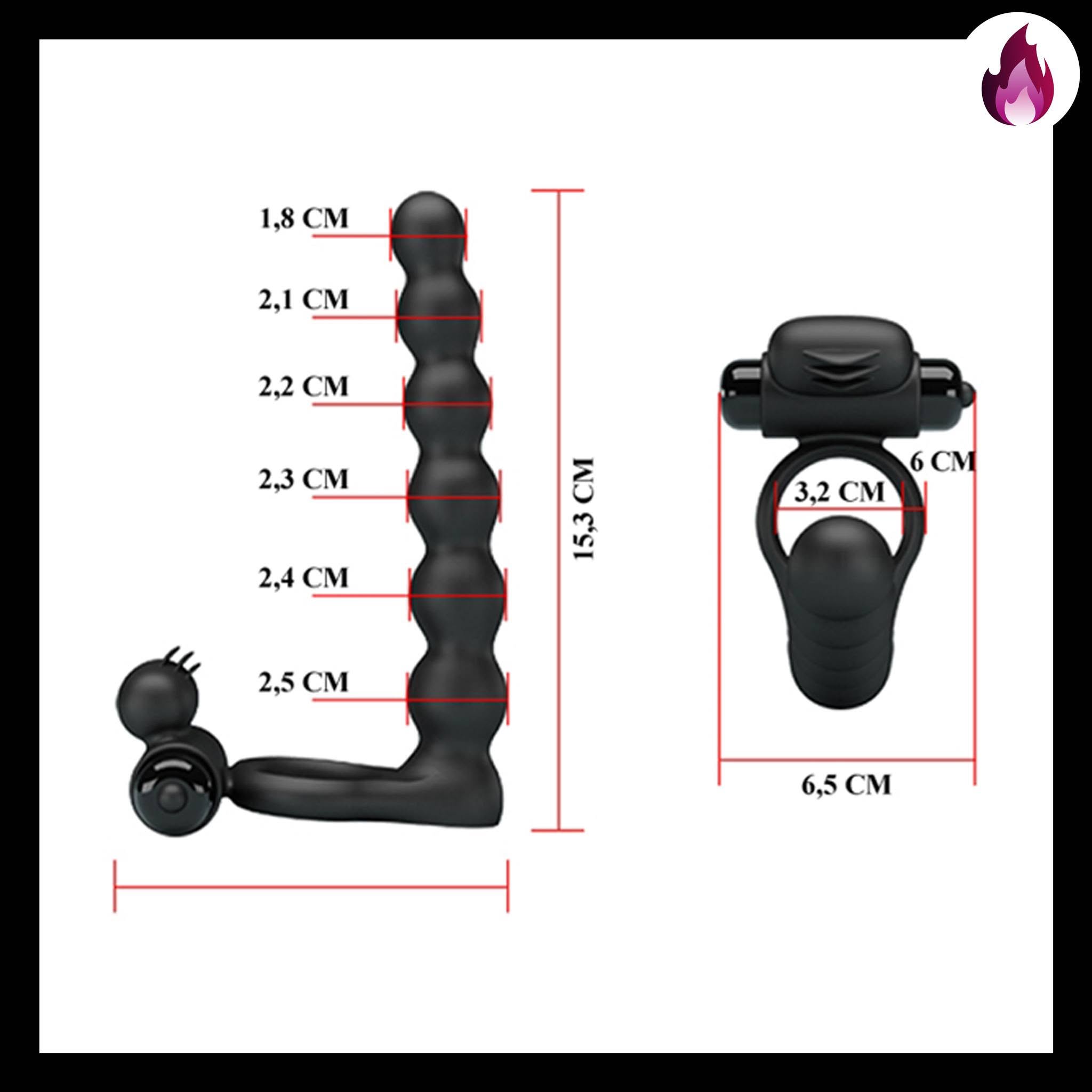 HERCULES PENIS SHEAT II ANILLO VIBRADOR CON ESTIMULADOR ANAL PRETTY LOVE1