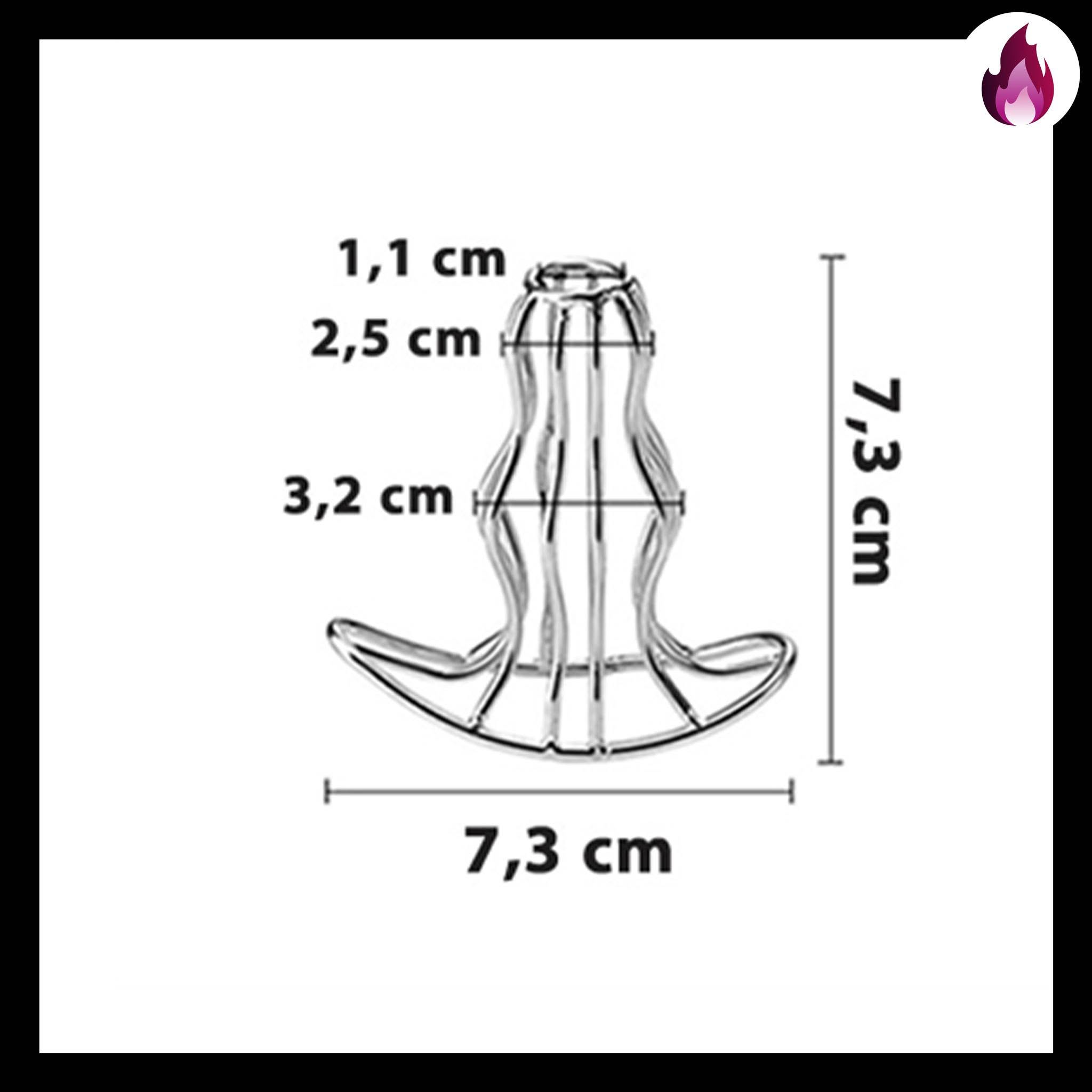 SS-LE-11061S PLUG ANAL HUECO DE METAL TALLE SMALL HARD STEEL